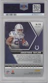 Jonathan Taylor from the 2020 Panini Mosaic set featuring a Silver parallel graded by PSA and given an overall grade of 10.