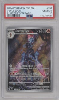 Ceruledge from the 2024 Pokemon SV set graded by PSA and given an overall grade of 10.