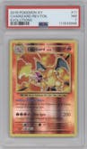 Charizard  from the 2016 Pokemon XY set graded by PSA and given an overall grade of 7.