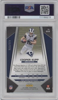 Cooper Kupp from the 2017 Panini Prizm set featuring a Orange Prizm  parallel graded by PSA and given an overall grade of 10.