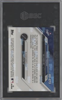 Freddie Freeman from the 2024 Topps Now Road to Opening Day set featuring a Japan Edition parallel graded by SGC and given an overall grade of 10.