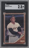 Willie Mays from the 1962 Topps set graded by SGC and given an overall grade of 2.5.
