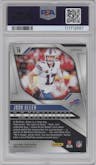 Josh Allen from the 2024 Panini Prizm set featuring a Black & White Checker parallel graded by PSA and given an overall grade of 9.