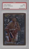 Allen Iverson from the 1996-97 Topps Finest set graded by PSA and given an overall grade of 9.