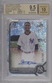 Roderick Arias from the 2022 Bowman Chrome set featuring a Speckle Refractor parallel graded by Beckett and given an overall grade of 9.5.