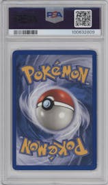 Gengar from the 2002 Pokemon  set graded by PSA and given an overall grade of 9.