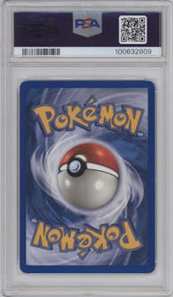 Gengar from the 2002 Pokemon  set graded by PSA and given an overall grade of 9.