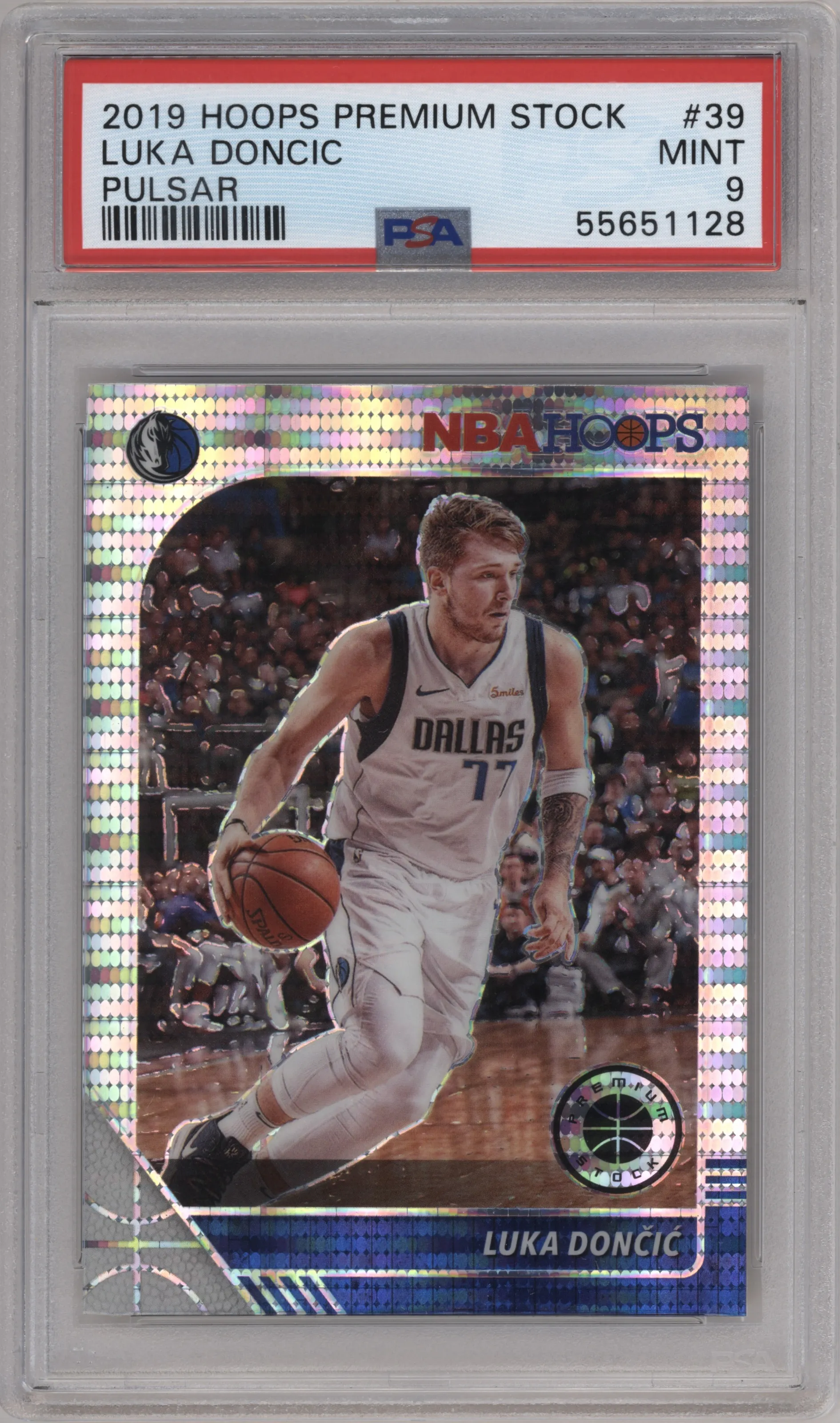 2019 Panini Hoops Premium Stock Luka Doncic Pulsar PSA 9