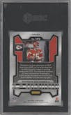Patrick Mahomes II from the 2023 Panini Prizm set featuring a Silver Prizm parallel graded by SGC and given an overall grade of 9.5.