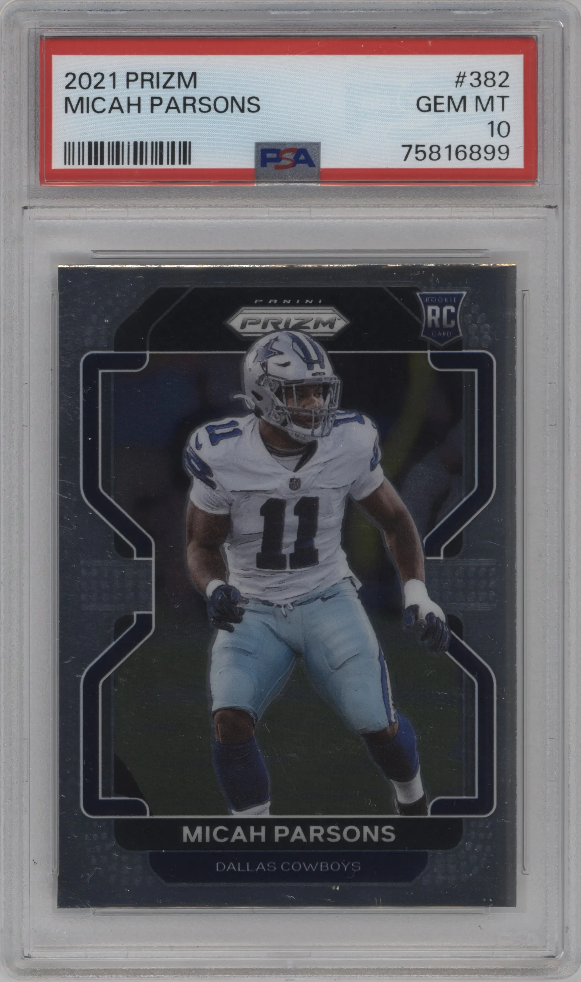 2021 Panini Prizm Micah Parsons PSA 10