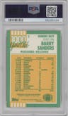 Barry Sanders from the 1990 Topps set featuring a Variation parallel graded by PSA and given an overall grade of 10.