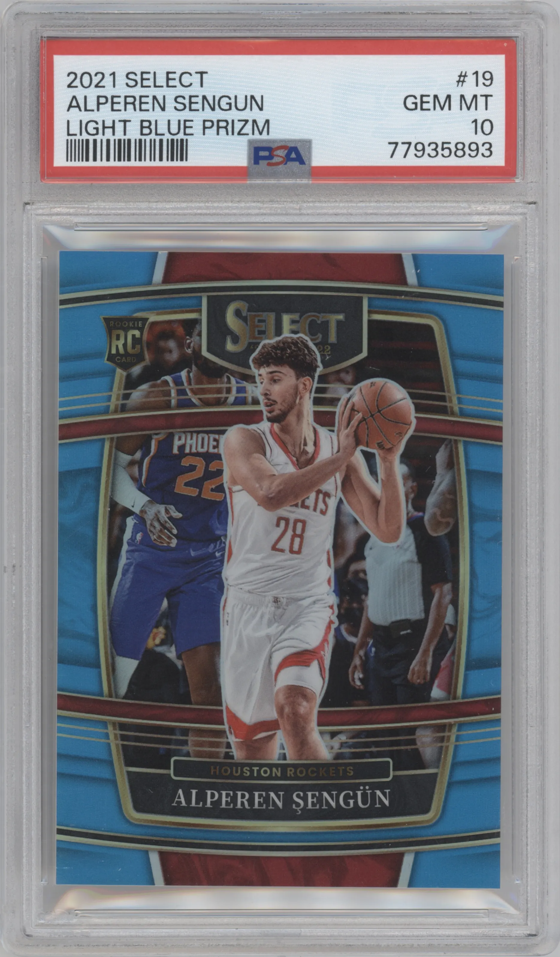 2021 Panini Select Alperen Sengun Light Blue Prizm #19 PSA 10
