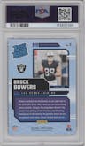 Brock Bowers from the 2024 Donruss set graded by PSA and given an overall grade of 10.