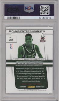 Giannis Antetokounmpo from the 2013-14 Panini Prizm set graded by PSA and given an overall grade of 10.