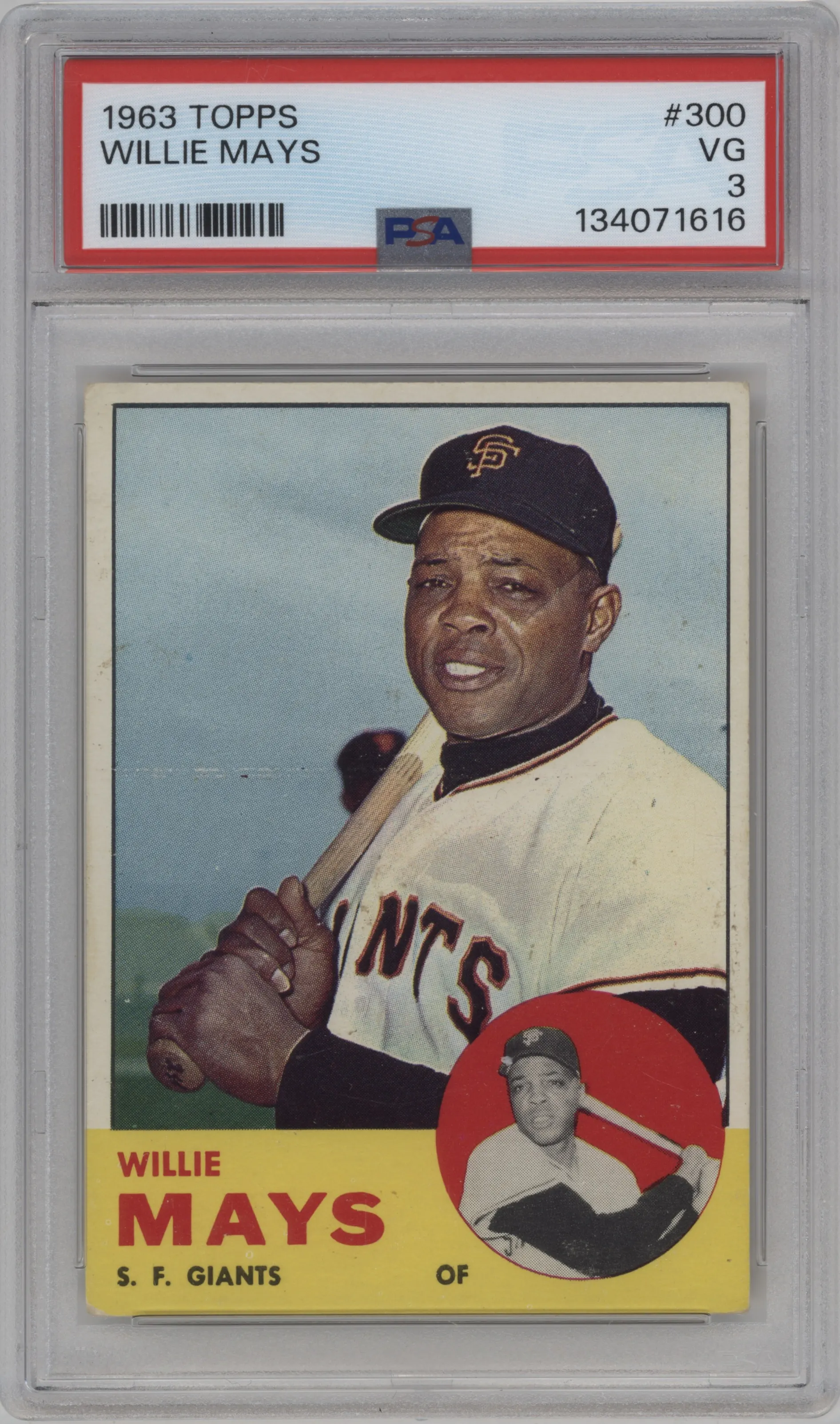 1963 Topps Willie Mays PSA VERY GOOD 3 #300 PSA 3