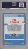 Zay Flowers from the 2023 Donruss Optic set graded by PSA and given an overall grade of 10.