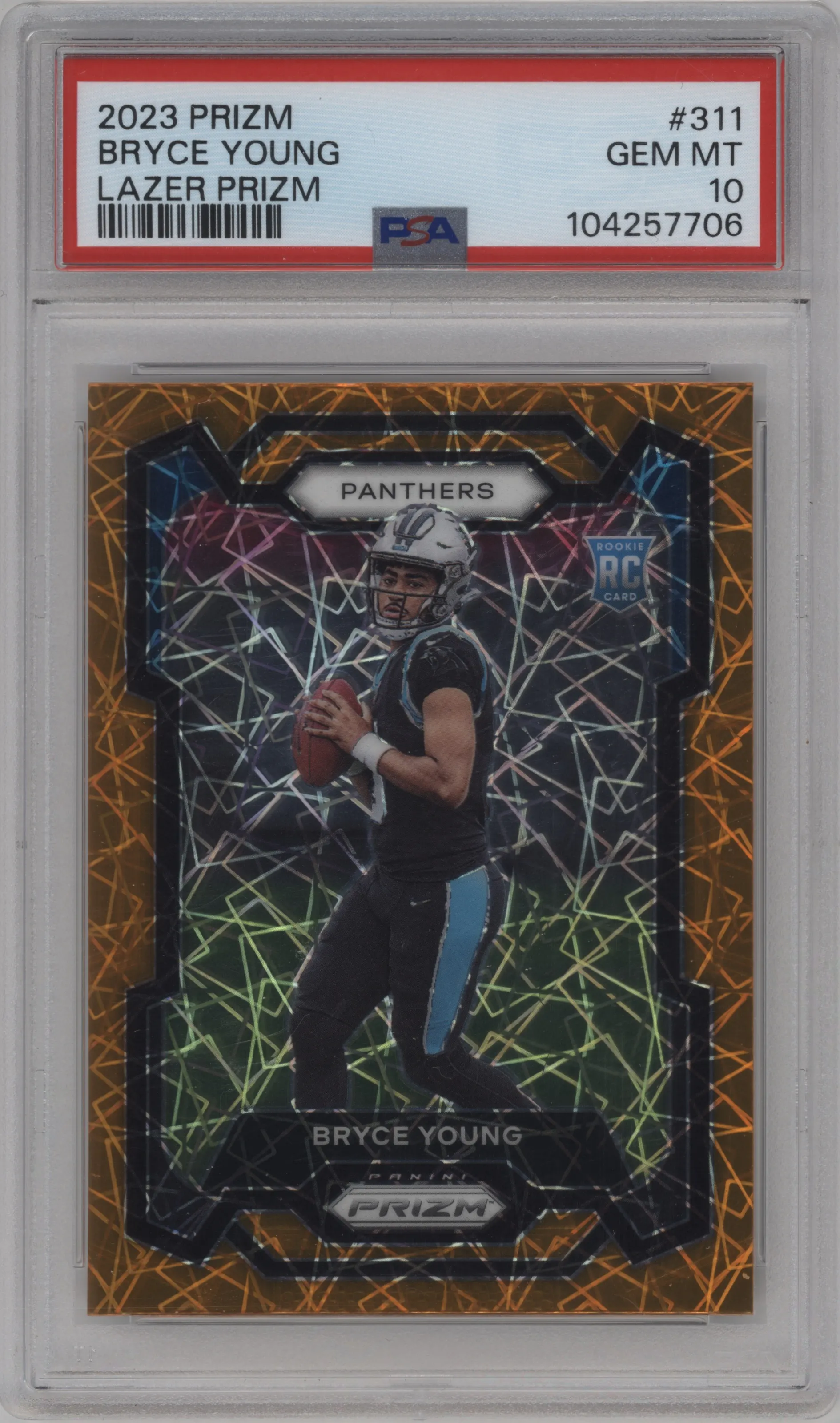 2023 Panini Prizm Bryce Young Lazer #311 PSA 10