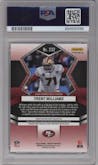 Trent Williams from the 2022 Panini Mosaic set featuring a Genesis parallel graded by PSA and given an overall grade of 10.