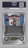 Bryce Young from the 2023 Panini Prizm set featuring a Red/White/Blue parallel graded by PSA and given an overall grade of 10.