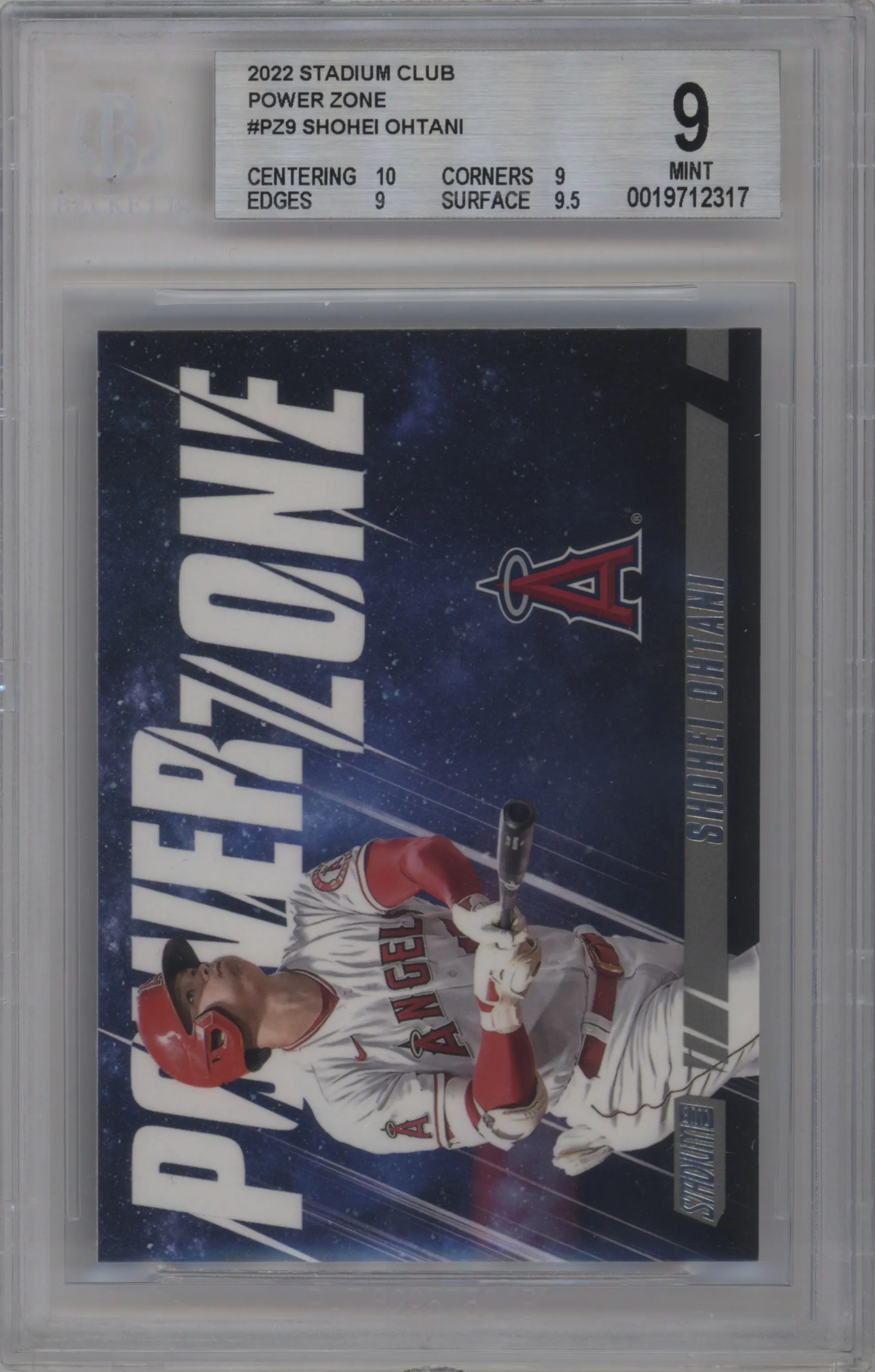 2022 Topps Stadium Club Power Zone Shohei Ohtani #PZ-9 BGS 9