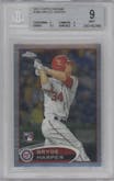 Bryce Harper from the 2012 Topps Chrome set graded by Beckett and given an overall grade of 9.