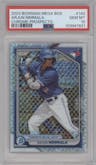 Arjun Nimmala from the 2024 Bowman Mega Box set graded by PSA and given an overall grade of 10.