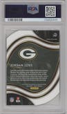 Jordan Love from the 2020 Panini Select set featuring a Die-Cut Neon Green parallel graded by PSA and given an overall grade of 10.