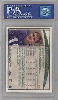 Peyton Manning from the 1998 Topps Chrome set graded by PSA and given an overall grade of 9.