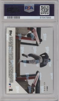 Ronald Acuna Jr. from the 2018 Topps Now Moment of the Week set graded by PSA and given an overall grade of 10.