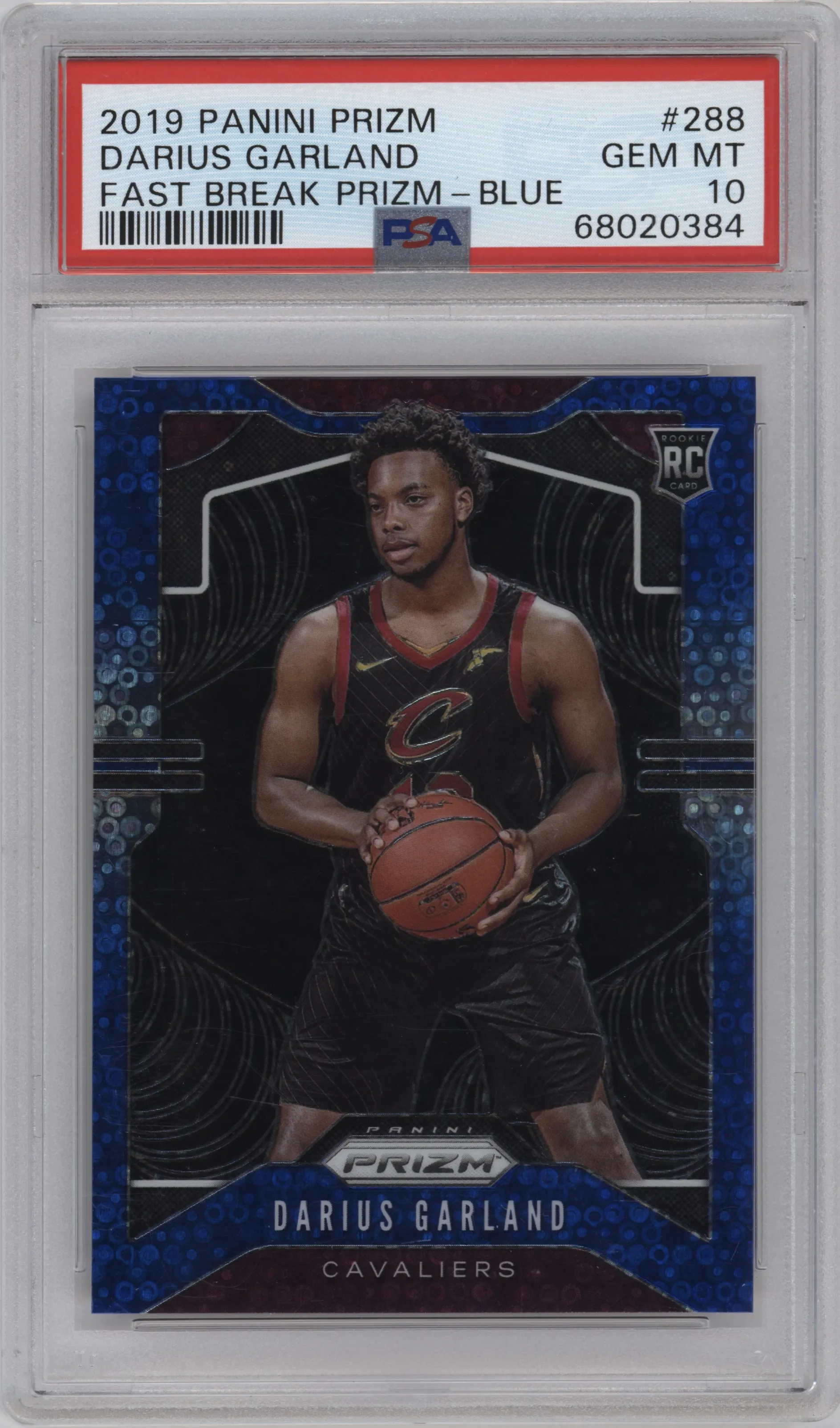 2019 Panini Prizm Darius Garland Fast Break Blue PSA 10