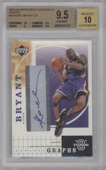 Kobe Bryant from the 2003-04 Upper Deck Standing O set graded by Beckett and given an overall grade of 9.5.