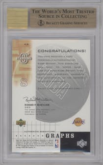 Kobe Bryant from the 2003-04 Upper Deck Standing O set graded by Beckett and given an overall grade of 9.5.