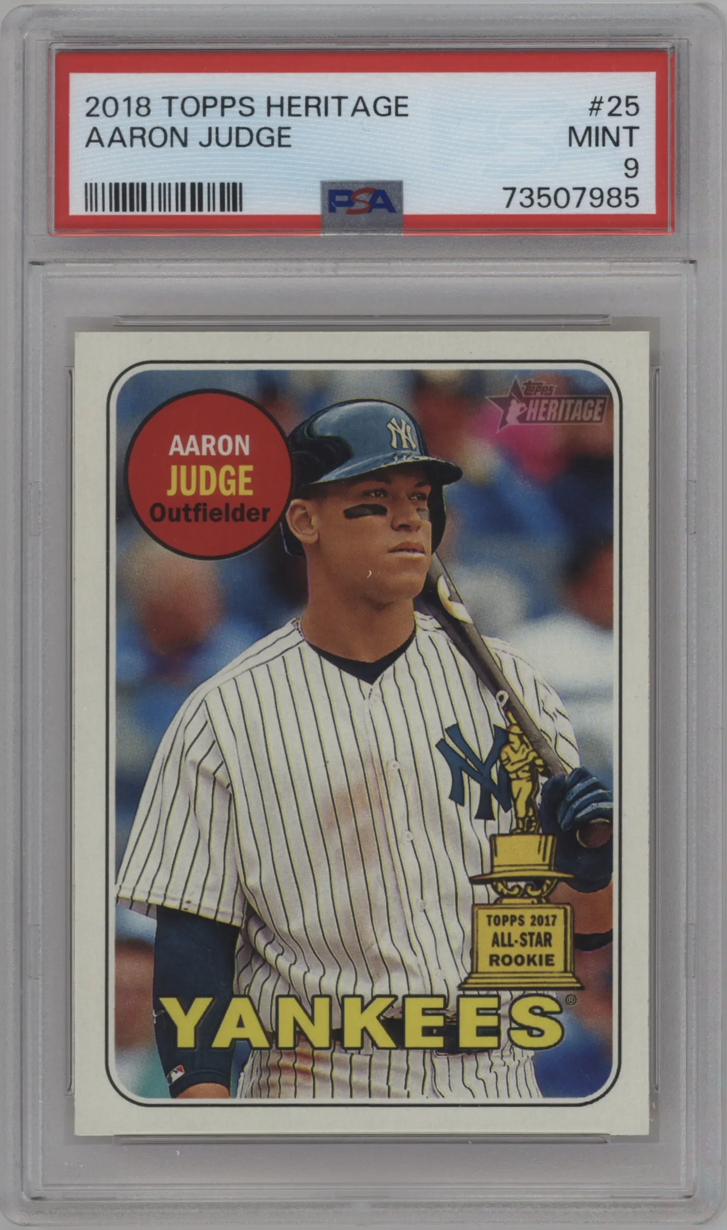 2018 Topps Heritage Aaron Judge PSA 9