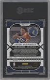 Jaden McDaniels from the 2020-21 Panini Obsidian set featuring a Electric Etch White Pulsar parallel graded by SGC and given an overall grade of 9.