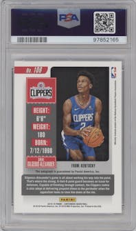 Shai Gilgeous-Alexander from the 2018-19 Panini Contenders set graded by PSA and given an overall grade of 10.