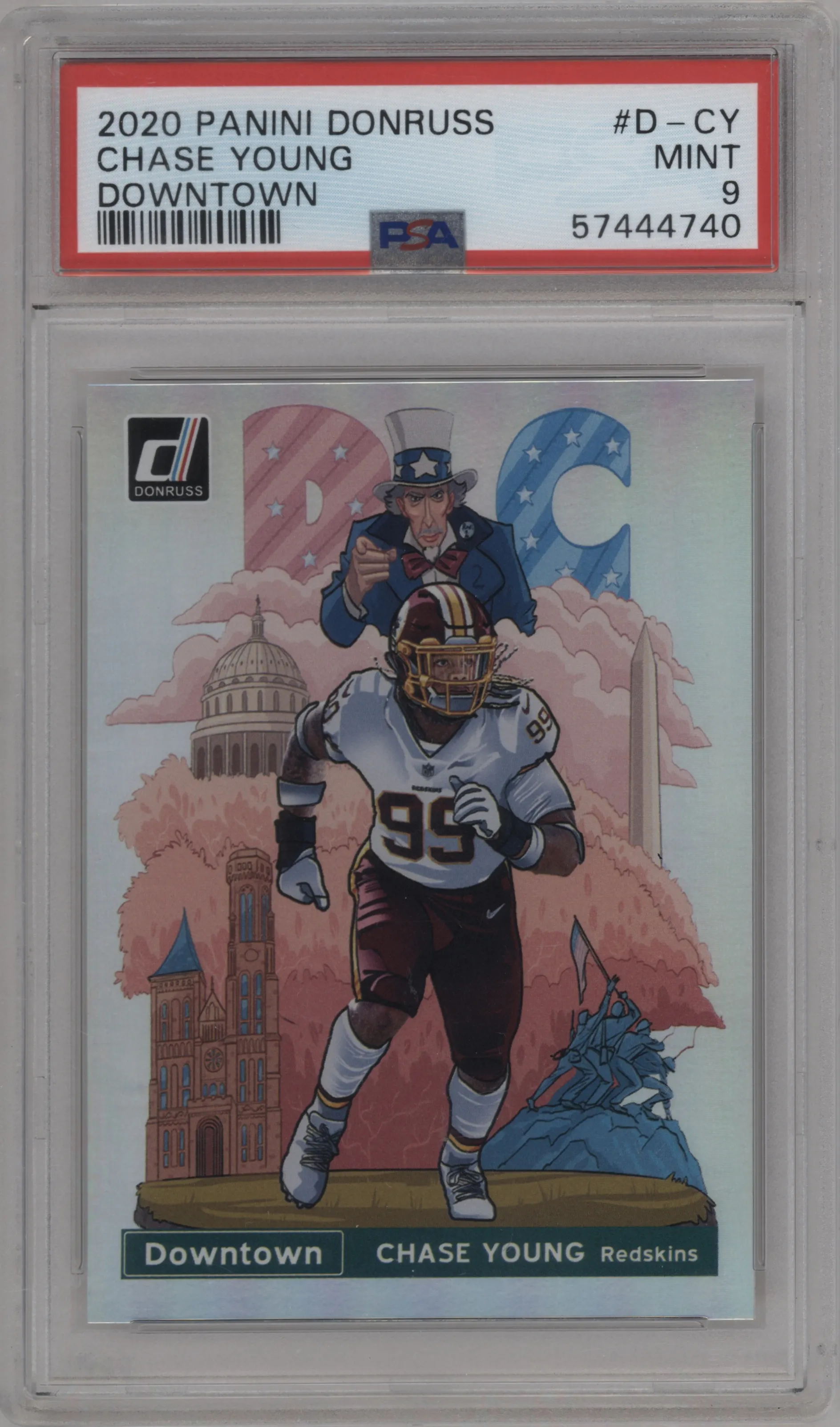 2020 Panini Donruss Downtown Chase Young #D-CY PSA 9