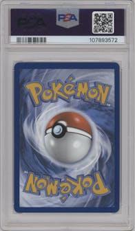 Espeon from the 2025 Pokemon SV set featuring a Master Ball parallel graded by PSA and given an overall grade of 9.