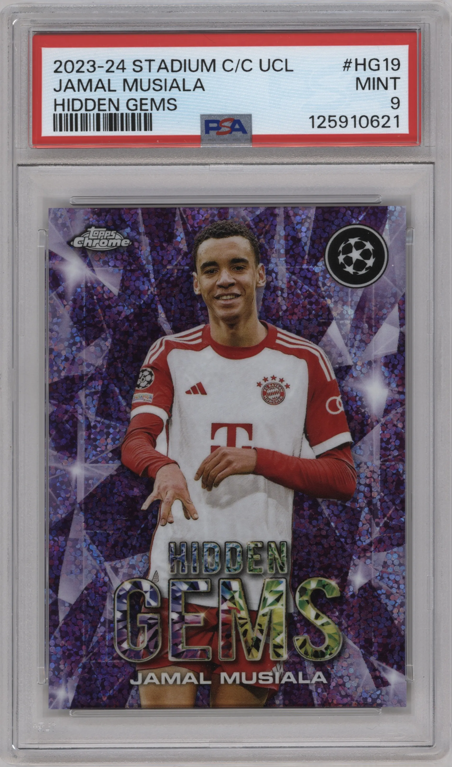 2023 Stadium Club Chrome UEFA Champions League Hidden Gems Jamal Musiala #HG-19 PSA 9