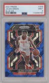 Jalen Green from the 2021-22 Panini Prizm  set featuring a Blue Ice parallel graded by PSA and given an overall grade of 9.