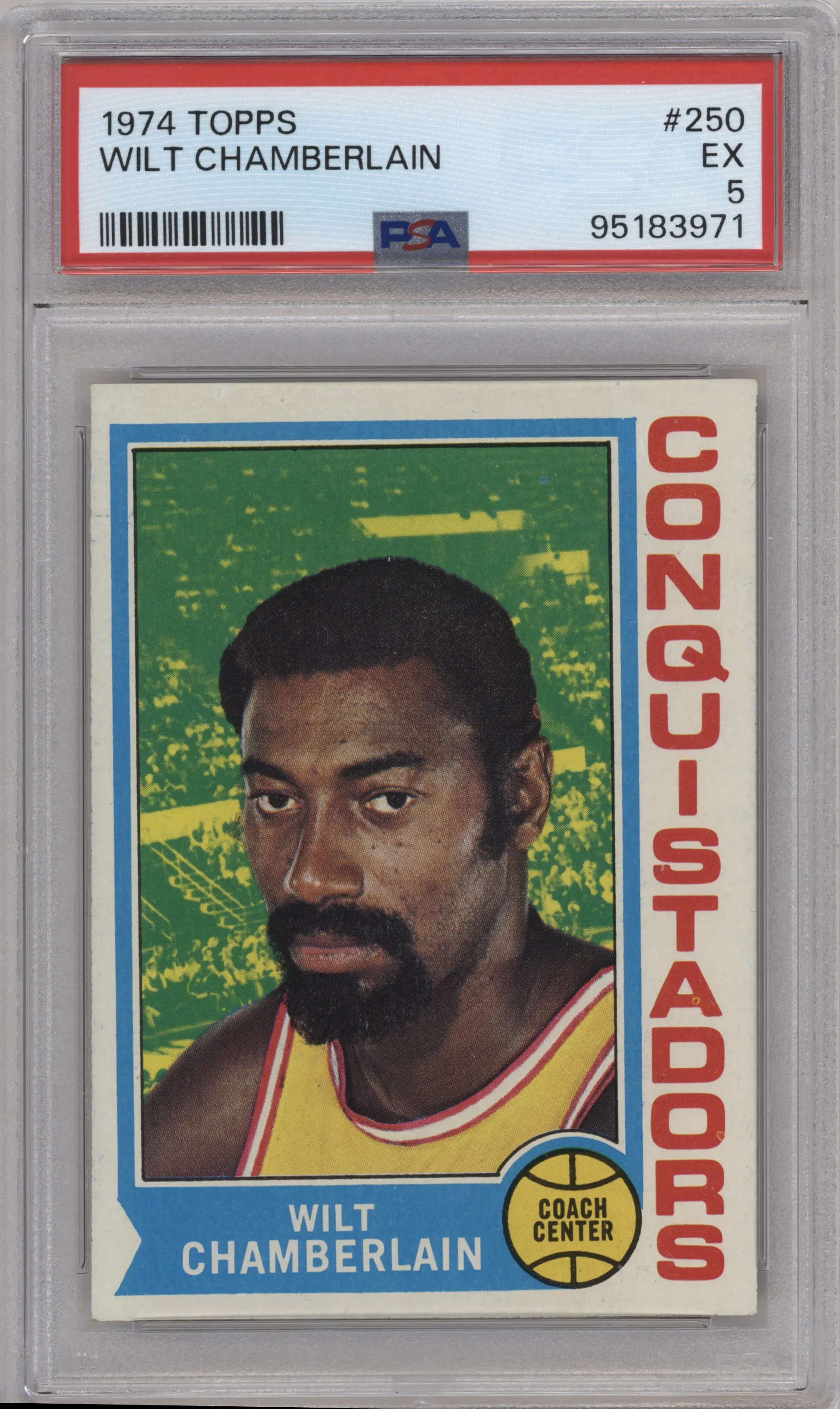 1974 Topps Wilt Chamberlain #250 PSA 5