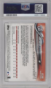 Juan Soto from the 2018 Topps Update set graded by PSA and given an overall grade of 10.