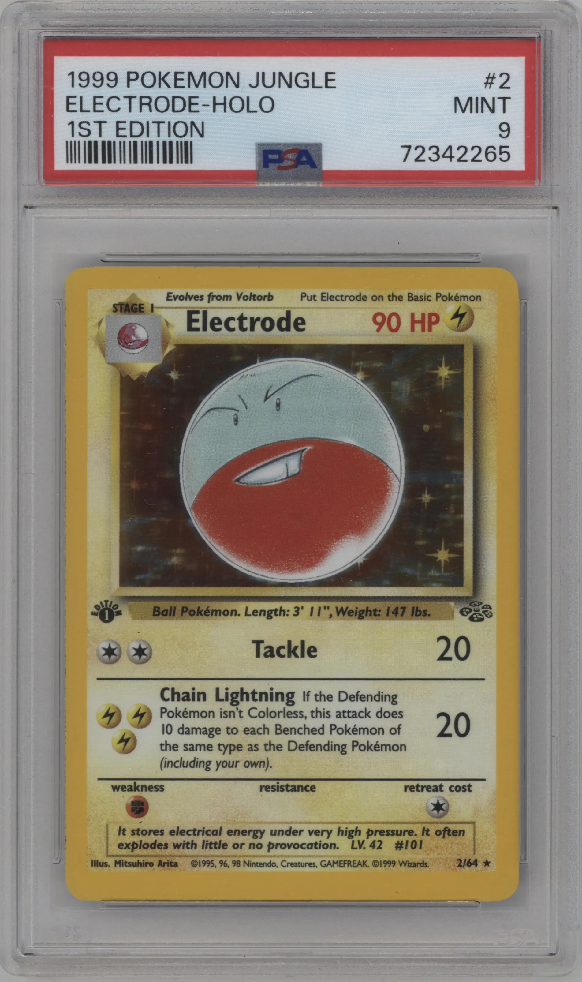 1999 Pokemon Jungle Electrode #2 PSA 9