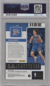 Josh Giddey from the 2021-22 Panini Contenders Optic set graded by PSA and given an overall grade of 9.