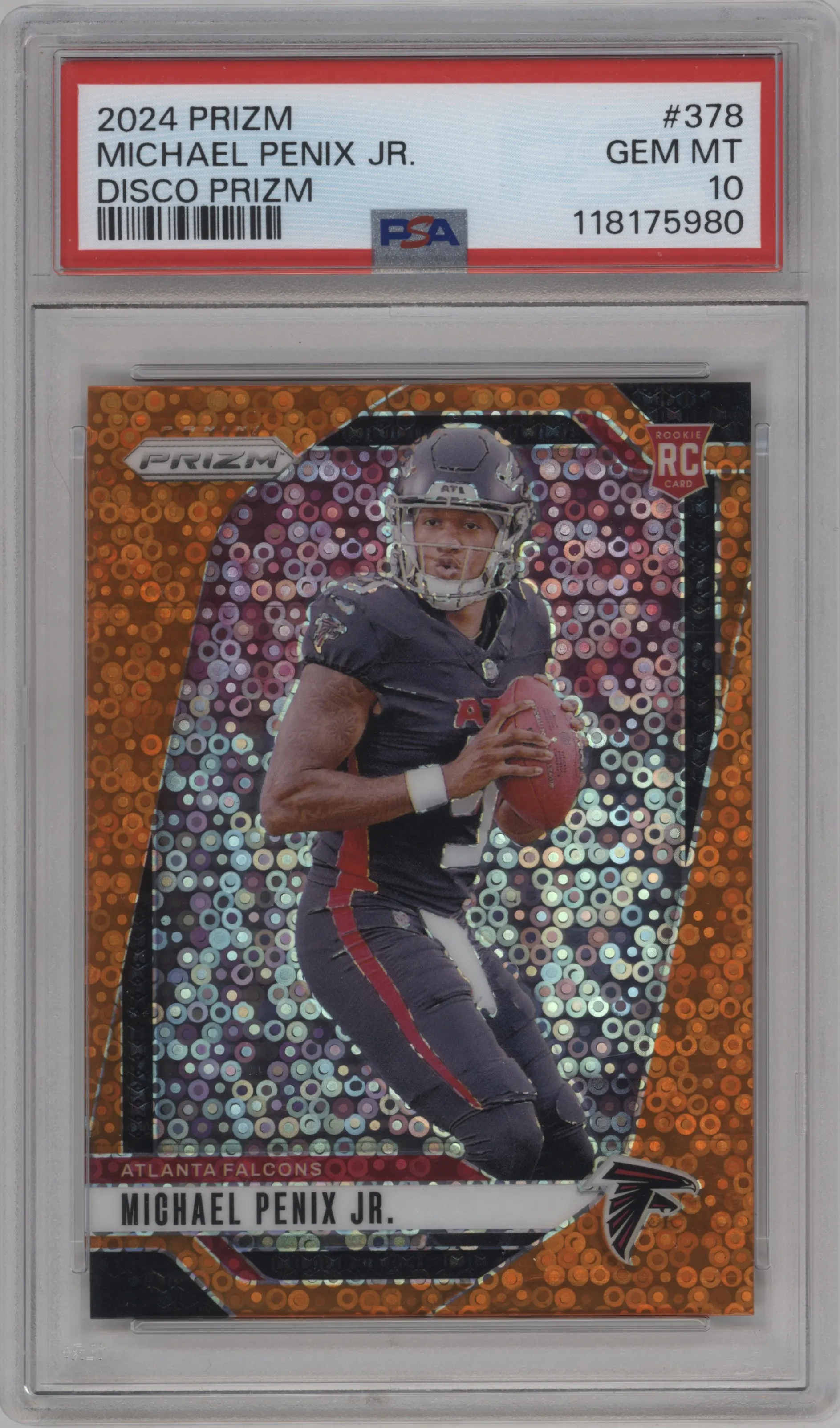 2024 Panini Prizm Michael Penix Jr. Disco #378 PSA 10