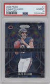 Caleb Williams from the 2024 Panini Prizm set graded by PSA and given an overall grade of 10.
