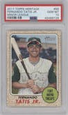 Fernando Tatis Jr. from the 2017 Topps Heritage Minor League set graded by PSA and given an overall grade of 10.