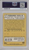 Fernando Tatis Jr. from the 2017 Topps Heritage Minor League set graded by PSA and given an overall grade of 10.