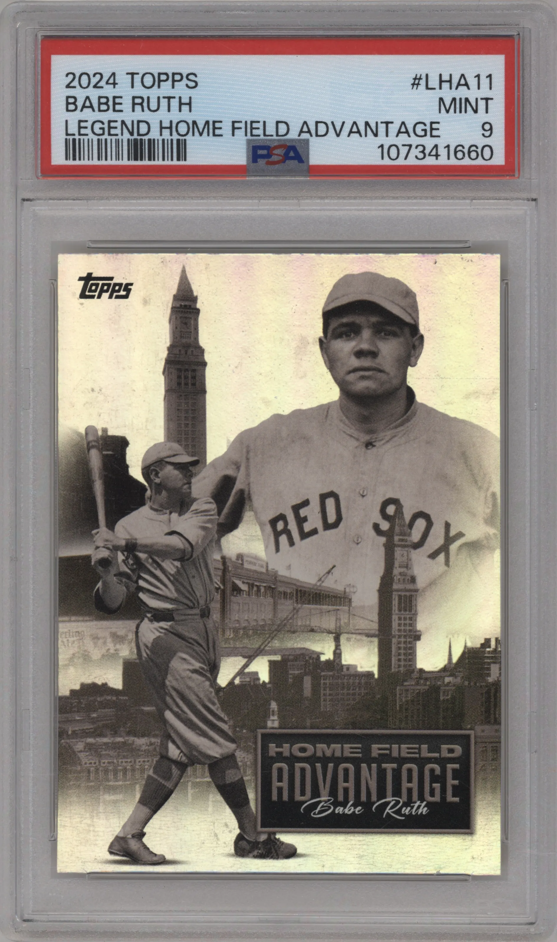 2024 Topps Update Legendary Homefield Adv. Babe Ruth #LHA-11 PSA 9