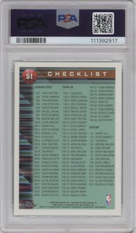 Chicago Bulls NBA Champions from the 1997-98 Topps Chrome set graded by PSA and given an overall grade of 10.
