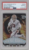 Brock Purdy from the 2022 Panini Donruss Optic set graded by PSA and given an overall grade of 10.
